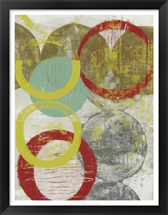 Framed Layers &amp; Circles II Print