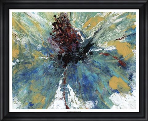 Framed Blue Splash I Print