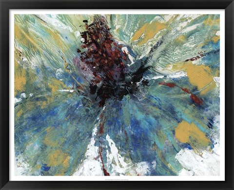 Framed Blue Splash I Print