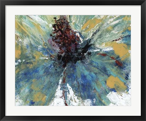 Framed Blue Splash I Print