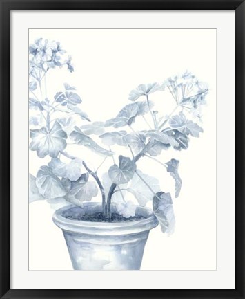 Framed Blue Geranium I Print