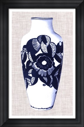 Framed Blue &amp; White Vase III Print