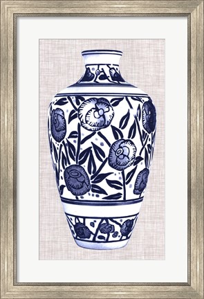 Framed Blue &amp; White Vase IV Print