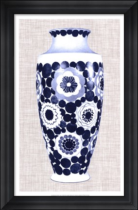 Framed Blue &amp; White Vase V Print