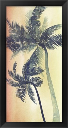 Framed Vintage Palms I Print