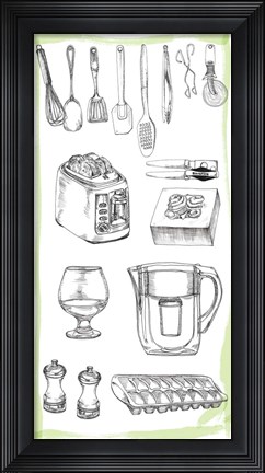 Framed Kitchen Display II Print