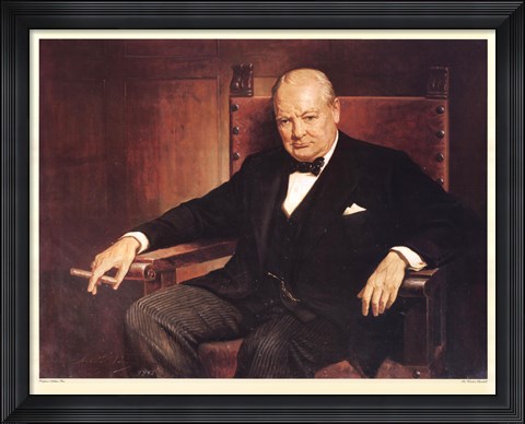 Framed Sir Winston Churchill Print