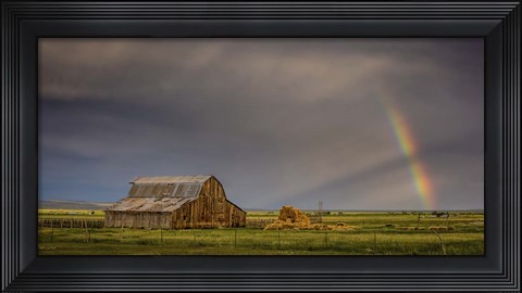 Framed Rainbow Barn Print