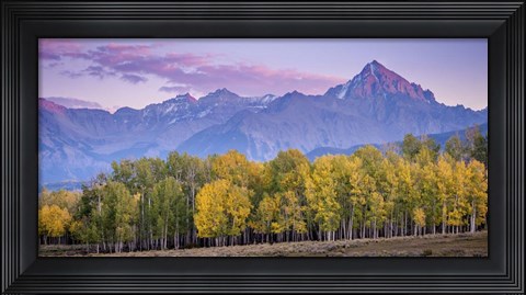 Framed Fall and the Mountains Print
