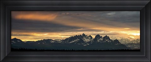 Framed Mountain Sunset Print