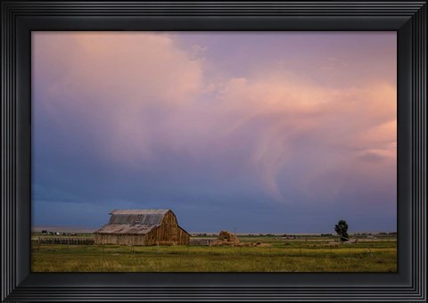 Framed Stormy Barn 03 Print