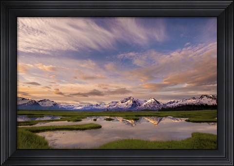 Framed Mountain Reflections Print