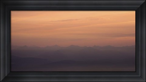Framed Foggy Mountain Layers Print
