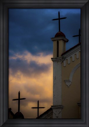 Framed Stormy Church Print