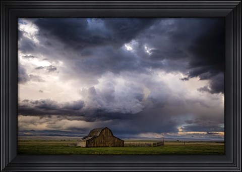Framed Stormy Barn 04 Print