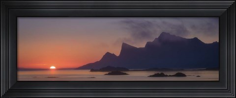 Framed Sunset Silhouette Print