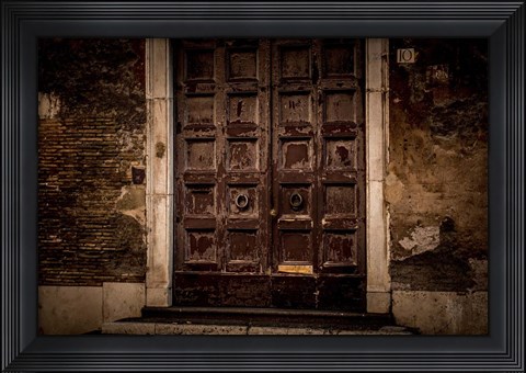 Framed Brown Door Print