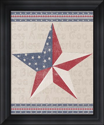 Framed Barn Star Print