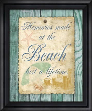 Framed Beach Notes I Print