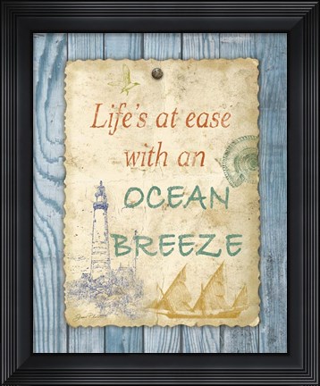 Framed Beach Notes II Print