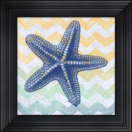 Framed Chevron Star Fish Print