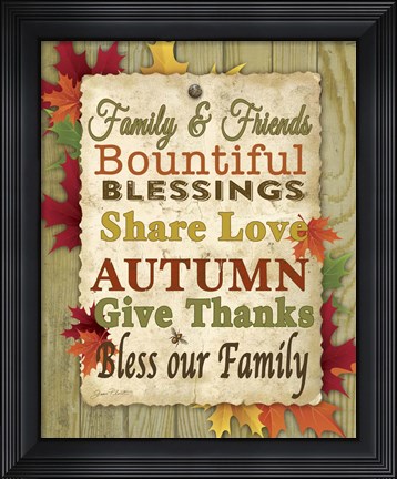 Framed Family and Friends - Fall Print