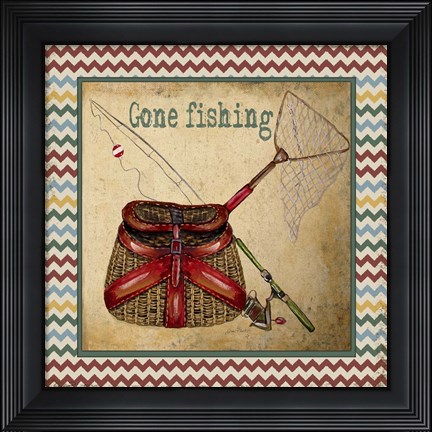 Framed Gone Fishing Print