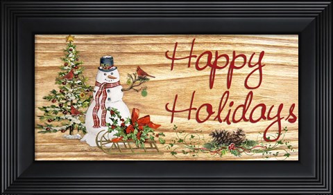 Framed Happy Holidays Print
