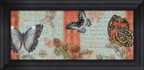 Framed Three Butterflies Print