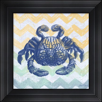 Framed Sea Creatures - Crab Print