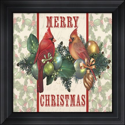 Framed Holly &amp; Berries 1 Print