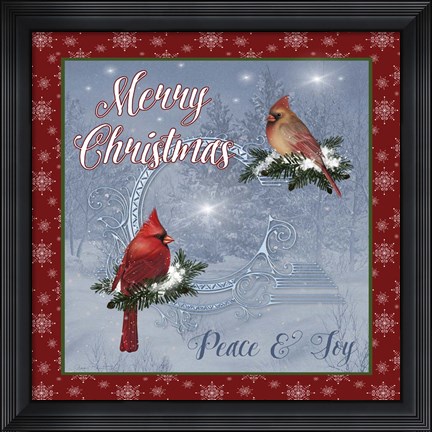 Framed Merry Christmas II Print
