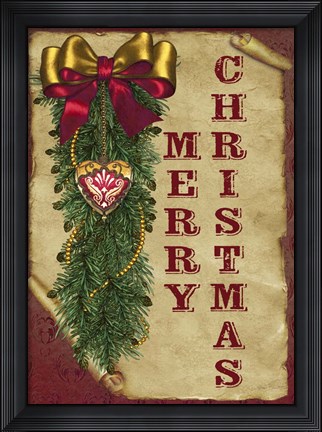 Framed Merry Christmas IV Print