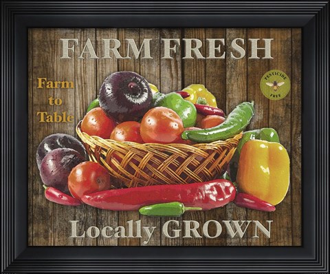 Framed Farm Fresh IV Print