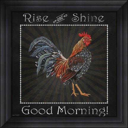 Framed Good Morning Rooster I Print