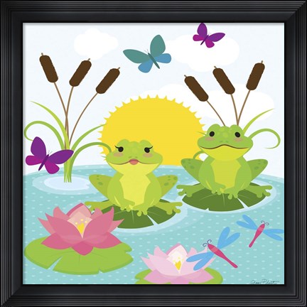 Framed Frog Pond I Print