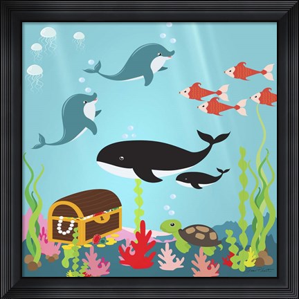 Framed Under The Sea II Print