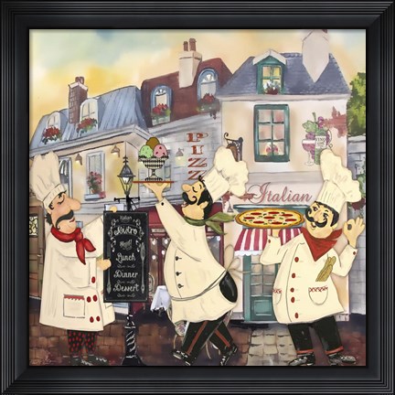 Framed Italian Chefs II Print