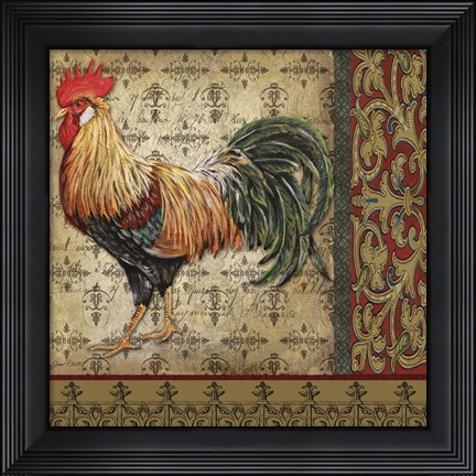 Framed Vintage Rooster II Print