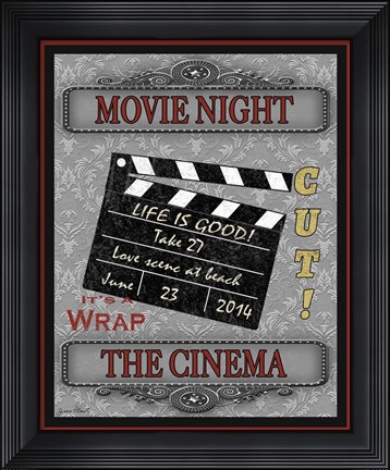 Framed Movie Night I Print