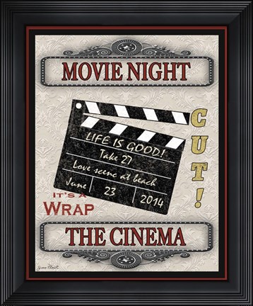 Framed Movie Night - Light I Print