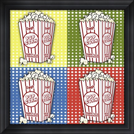 Framed Popcorn Pop Art I Print