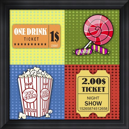 Framed Popcorn Pop Art III Print