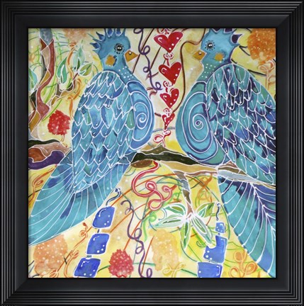 Framed Love Birds Print