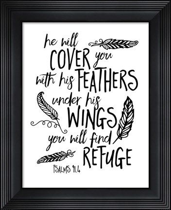 Framed Cover You With Feathers Print