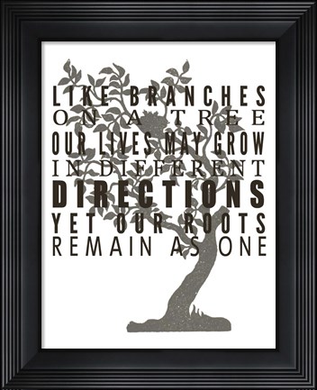 Framed Family Tree Branches Print
