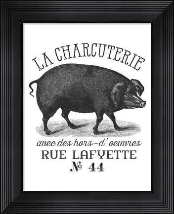Framed French Pig Print