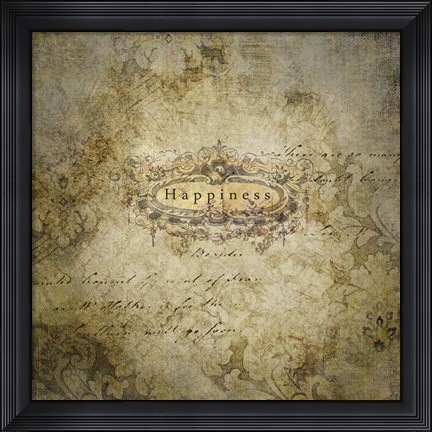 Framed Happiness Lighted Wallpaper Print