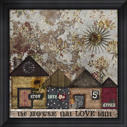 Framed House Love Built Print
