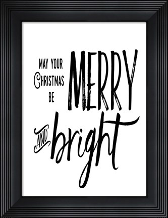 Framed Merry Bright Print